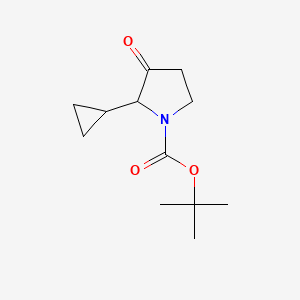 molecular formula C12H19NO3 B2962521 叔丁基 2-环丙基-3-氧代吡咯烷-1-甲酸酯 CAS No. 2355047-90-2