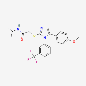 N-isopropyl-2-((5-(4-methoxyphenyl)-1-(3-(trifluoromethyl)phenyl)-1H-imidazol-2-yl)thio)acetamide
