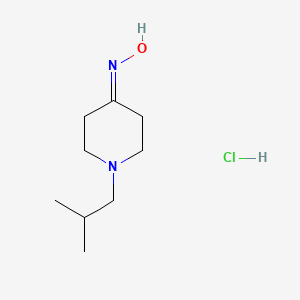 molecular formula C9H19ClN2O B2962523 N-[1-(2-methylpropyl)piperidin-4-ylidene]hydroxylamine hydrochloride CAS No. 1171194-73-2