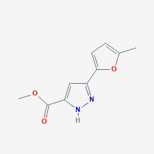 molecular formula C10H10N2O3 B2962526 methyl 3-(5-methylfuran-2-yl)-1H-pyrazole-5-carboxylate CAS No. 890591-48-7