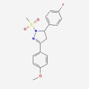 5-(4-fluorophenyl)-3-(4-methoxyphenyl)-1-(methylsulfonyl)-4,5-dihydro-1H-pyrazole