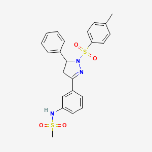 N-(3-(5-phenyl-1-tosyl-4,5-dihydro-1H-pyrazol-3-yl)phenyl)methanesulfonamide