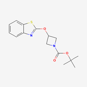 molecular formula C15H18N2O3S B2962546 Tert-butyl 3-(benzo[d]thiazol-2-yloxy)azetidine-1-carboxylate CAS No. 1621696-71-6