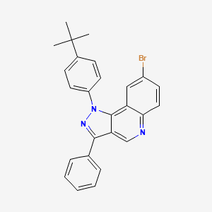 molecular formula C26H22BrN3 B2962605 8-bromo-1-(4-tert-butylphenyl)-3-phenyl-1H-pyrazolo[4,3-c]quinoline CAS No. 901263-71-6