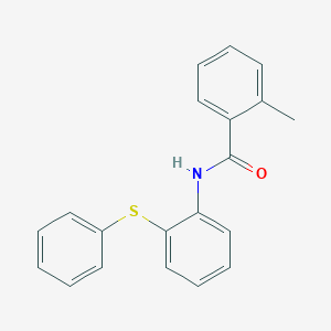 molecular formula C20H17NOS B296261 2-methyl-N-[2-(phenylsulfanyl)phenyl]benzamide 
