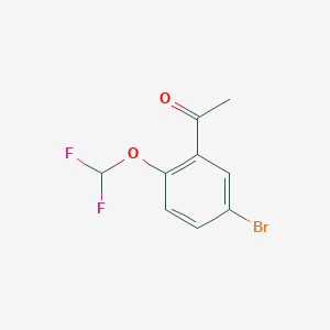 molecular formula C9H7BrF2O2 B2962616 1-[5-Bromo-2-(difluoromethoxy)phenyl]ethan-1-one CAS No. 1215994-75-4