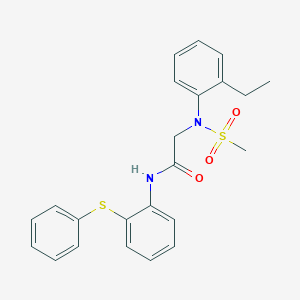 molecular formula C23H24N2O3S2 B296262 2-[2-ethyl(methylsulfonyl)anilino]-N-[2-(phenylsulfanyl)phenyl]acetamide 