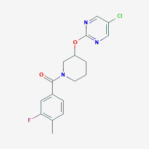 (3-((5-Chloropyrimidin-2-yl)oxy)piperidin-1-yl)(3-fluoro-4-methylphenyl)methanone
