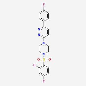 3-(4-((2,4-Difluorophenyl)sulfonyl)piperazin-1-yl)-6-(4-fluorophenyl)pyridazine