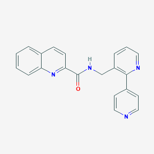 molecular formula C21H16N4O B2962624 N-([2,4'-bipyridin]-3-ylmethyl)quinoline-2-carboxamide CAS No. 2034432-78-3