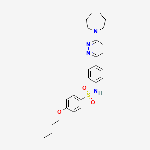 N-(4-(6-(azepan-1-yl)pyridazin-3-yl)phenyl)-4-butoxybenzenesulfonamide