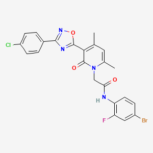 N-(4-bromo-2-fluorophenyl)-2-(3-(3-(4-chlorophenyl)-1,2,4-oxadiazol-5-yl)-4,6-dimethyl-2-oxopyridin-1(2H)-yl)acetamide