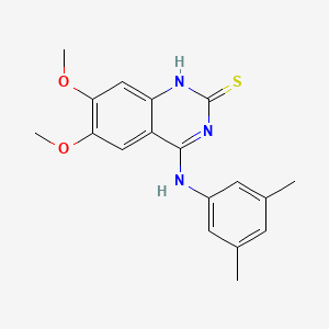 molecular formula C18H19N3O2S B2962631 4-(3,5-二甲基苯胺基)-6,7-二甲氧基-1H-喹唑啉-2-硫酮 CAS No. 902579-47-9