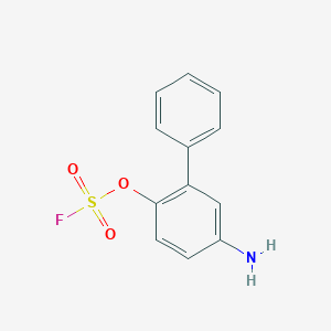 molecular formula C12H10FNO3S B2962645 4-Amino-1-fluorosulfonyloxy-2-phenylbenzene CAS No. 2408974-73-0