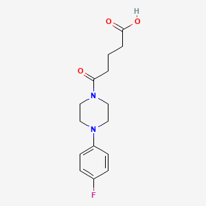 molecular formula C15H19FN2O3 B2962646 5-[4-(4-Fluorophenyl)piperazin-1-yl]-5-oxopentanoic acid CAS No. 543717-53-9