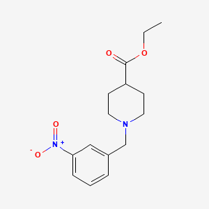 molecular formula C15H20N2O4 B2962648 Ethyl 1-[(3-nitrophenyl)methyl]piperidine-4-carboxylate CAS No. 414873-13-5