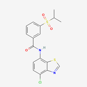 N-(4-chlorobenzo[d]thiazol-7-yl)-3-(isopropylsulfonyl)benzamide