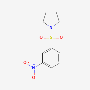 molecular formula C11H14N2O4S B2962669 1-(4-Methyl-3-nitrophenyl)sulfonylpyrrolidine CAS No. 346689-92-7