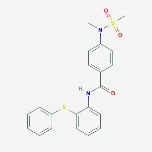 molecular formula C21H20N2O3S2 B296268 4-[methyl(methylsulfonyl)amino]-N-[2-(phenylsulfanyl)phenyl]benzamide 