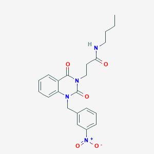 molecular formula C22H24N4O5 B2962682 N-butyl-3-(1-(3-nitrobenzyl)-2,4-dioxo-1,2-dihydroquinazolin-3(4H)-yl)propanamide CAS No. 899786-80-2