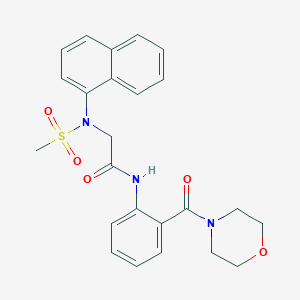 molecular formula C24H25N3O5S B296269 2-[(methylsulfonyl)(1-naphthyl)amino]-N-[2-(4-morpholinylcarbonyl)phenyl]acetamide 