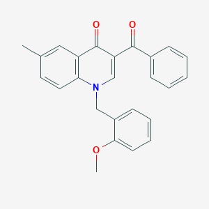 molecular formula C25H21NO3 B2962701 3-Benzoyl-1-[(2-methoxyphenyl)methyl]-6-methyl-1,4-dihydroquinolin-4-one CAS No. 866589-62-0