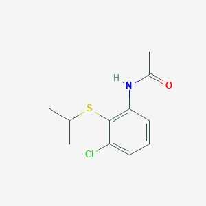 molecular formula C11H14ClNOS B2962721 N-(3-chloro-2-propan-2-ylsulfanylphenyl)acetamide CAS No. 883023-29-8