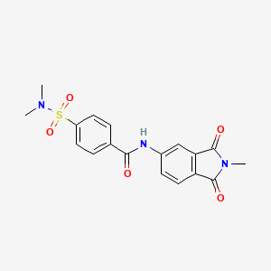 molecular formula C18H17N3O5S B2962723 4-(dimethylsulfamoyl)-N-(2-methyl-1,3-dioxoisoindol-5-yl)benzamide CAS No. 313261-95-9
