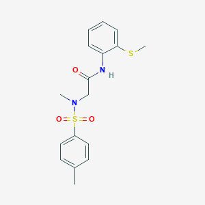 molecular formula C17H20N2O3S2 B296273 2-{methyl[(4-methylphenyl)sulfonyl]amino}-N-[2-(methylthio)phenyl]acetamide 