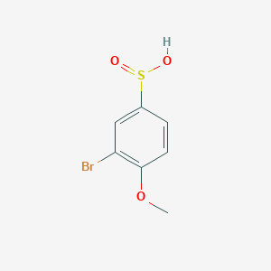 molecular formula C7H7BrO3S B2962740 3-Bromo-4-methoxybenzene-1-sulfinic acid CAS No. 1368512-69-9