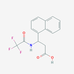 molecular formula C15H12F3NO3 B2962756 3-(1-Naphthyl)-3-[(2,2,2-trifluoroacetyl)amino]propanoic acid CAS No. 439094-84-5