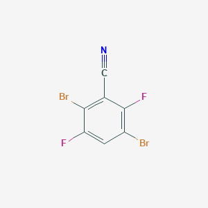 molecular formula C7HBr2F2N B2962758 2,5-Dibromo-3,6-difluorobenzonitrile CAS No. 1806347-47-6
