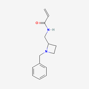 molecular formula C14H18N2O B2962759 N-[(1-Benzylazetidin-2-yl)methyl]prop-2-enamide CAS No. 2152799-46-5