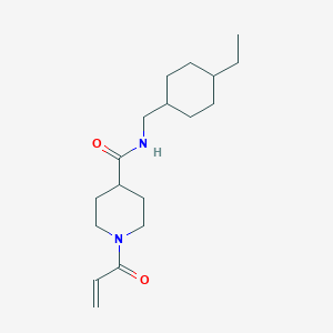 molecular formula C18H30N2O2 B2962761 N-[(4-Ethylcyclohexyl)methyl]-1-prop-2-enoylpiperidine-4-carboxamide CAS No. 2361757-85-7