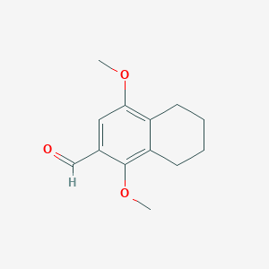 molecular formula C13H16O3 B2962762 1,4-Dimethoxy-5,6,7,8-tetrahydronaphthalene-2-carbaldehyde CAS No. 83495-12-9
