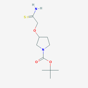 molecular formula C11H20N2O3S B2962763 Tert-butyl 3-(2-amino-2-sulfanylideneethoxy)pyrrolidine-1-carboxylate CAS No. 2260932-63-4