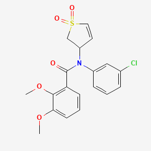 molecular formula C19H18ClNO5S B2962768 N-(3-chlorophenyl)-N-(1,1-dioxido-2,3-dihydrothien-3-yl)-2,3-dimethoxybenzamide CAS No. 863007-75-4