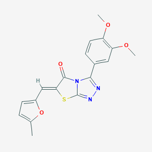 molecular formula C18H15N3O4S B296277 3-(3,4-dimethoxyphenyl)-6-[(5-methyl-2-furyl)methylene][1,3]thiazolo[2,3-c][1,2,4]triazol-5(6H)-one 