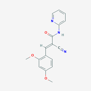 molecular formula C17H15N3O3 B2962771 (2E)-2-氰基-3-(2,4-二甲氧基苯基)-N-(吡啶-2-基)丙-2-烯酰胺 CAS No. 1327169-48-1