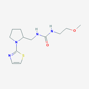 molecular formula C12H20N4O2S B2962781 1-(2-甲氧基乙基)-3-((1-(噻唑-2-基)吡咯烷-2-基)甲基)脲 CAS No. 1798624-21-1