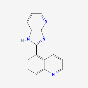 molecular formula C15H10N4 B2962788 5-{4H-咪唑并[4,5-b]吡啶-2-基}喹啉 CAS No. 1354960-76-1