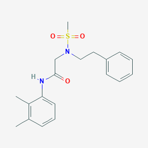 molecular formula C19H24N2O3S B296280 N-(2,3-dimethylphenyl)-2-[(methylsulfonyl)(2-phenylethyl)amino]acetamide 