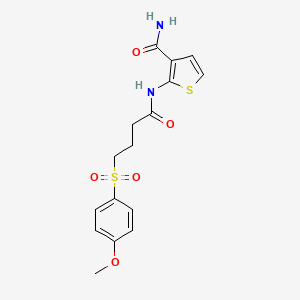 2-[4-(4-methoxybenzenesulfonyl)butanamido]thiophene-3-carboxamide