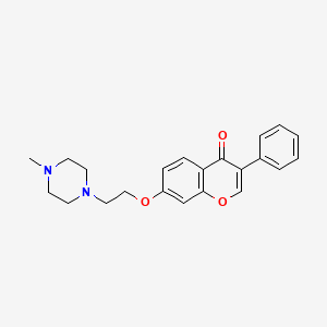 molecular formula C22H24N2O3 B2962849 7-(2-(4-methylpiperazin-1-yl)ethoxy)-3-phenyl-4H-chromen-4-one CAS No. 287472-17-7