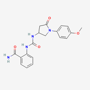 2-(3-(1-(4-Methoxyphenyl)-5-oxopyrrolidin-3-yl)ureido)benzamide