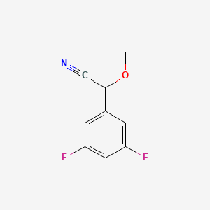 molecular formula C9H7F2NO B2962859 2-(3,5-二氟苯基)-2-甲氧基乙腈 CAS No. 1695947-84-2