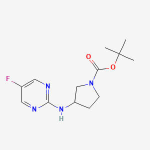molecular formula C13H19FN4O2 B2962874 3-(5-氟-嘧啶-2-基氨基)-吡咯烷-1-羧酸叔丁酯 CAS No. 1289385-93-8