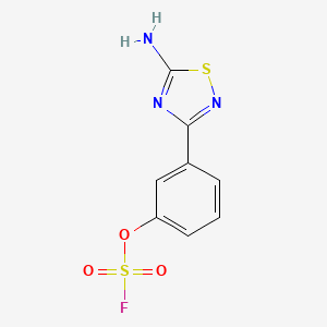 B2962878 5-Amino-3-(3-fluorosulfonyloxyphenyl)-1,2,4-thiadiazole CAS No. 2411245-86-6