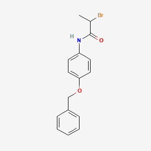 B2962880 N-[4-(Benzyloxy)phenyl]-2-bromopropanamide CAS No. 19514-95-5