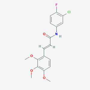 molecular formula C18H17ClFNO4 B2962884 N-(3-氯-4-氟苯基)-3-(2,3,4-三甲氧基苯基)丙烯酰胺 CAS No. 329778-84-9